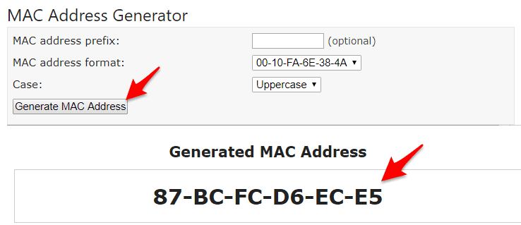 change mac address with android terminal emulator